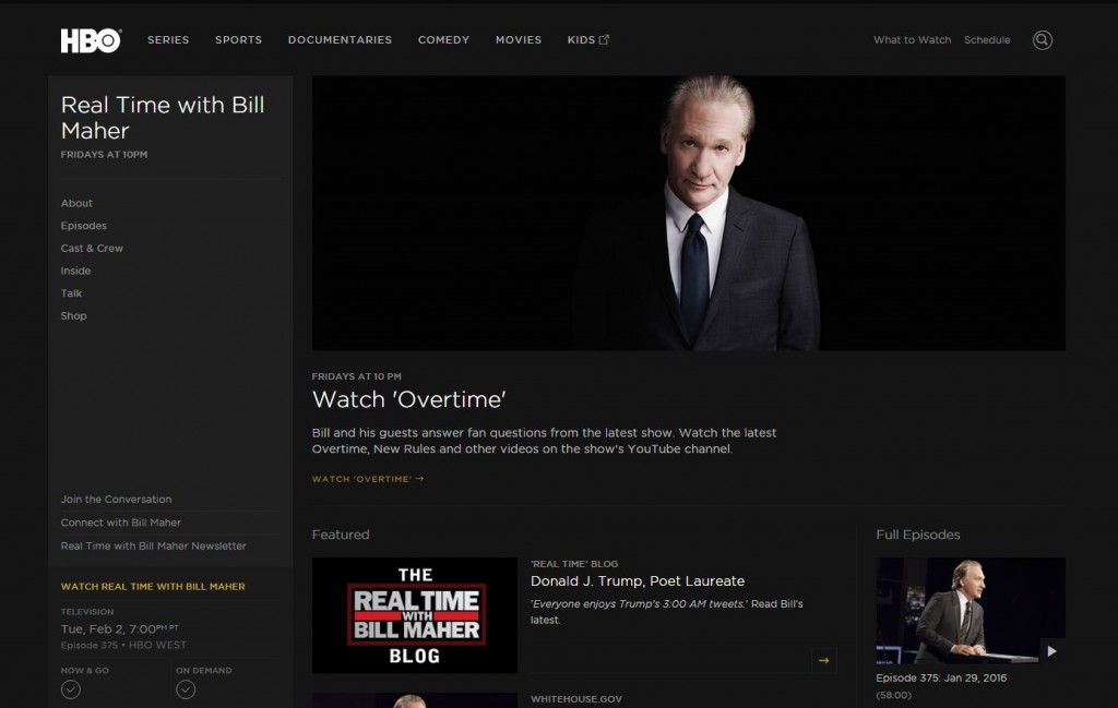 watch real time with bill maher online free